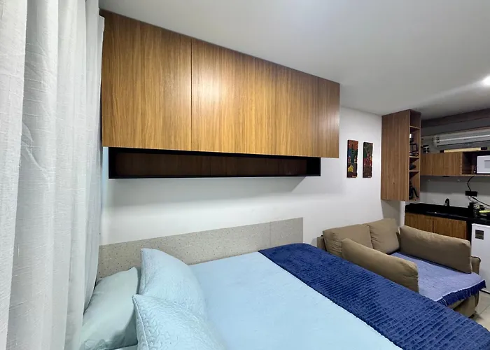 Flat com Hidromassagem Privativa no Centro De - Sol e Mar Residence